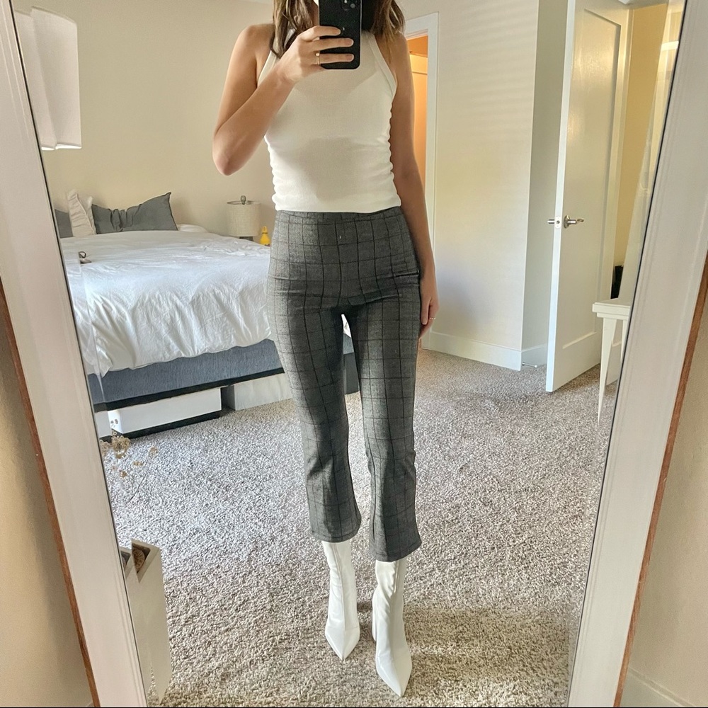 BOGO Flared Plaid Pants